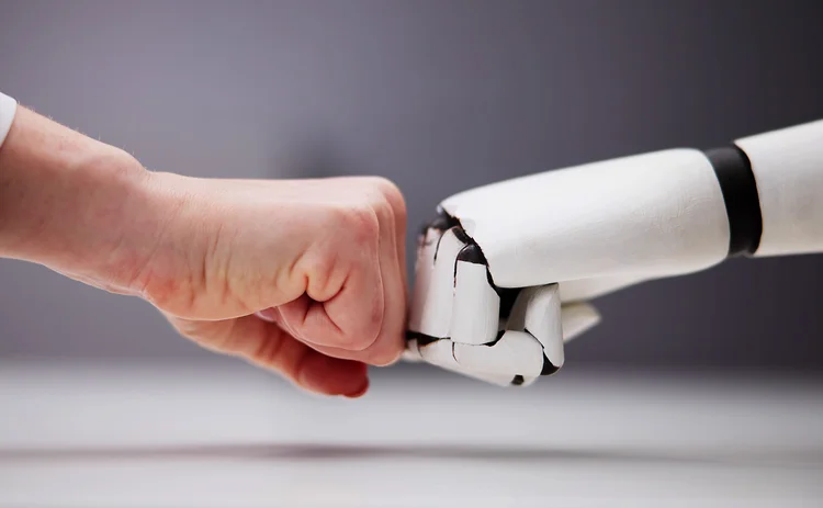 Robot-human fist bump