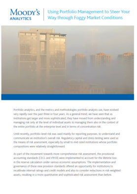 Using portfolio management to steer your way through foggy market conditions