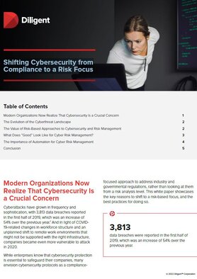 Shifting Cybersecurity from Compliance to a Risk Focus